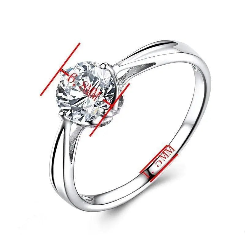 10k White Gold Solitaire Moissanite Ring 0.8ct Moissanite Engagement Rings & Jewelry | Luxus Moissanite Moissanite Ring for Woman Wedding