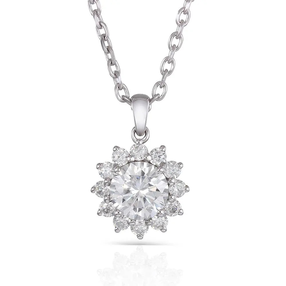 14k White Gold Moissanite Necklace / Pendant 1ct Center Stone Moissanite Engagement Rings & Jewelry | Pendant Necklace Stone | Luxus Moissanite