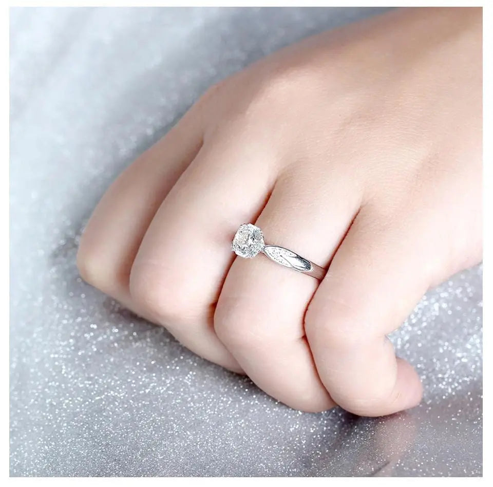 14k White Gold Octagon Cut Moissanite Ring 1ct Center Stone Moissanite Engagement Rings & Jewelry | Luxus Moissanite | Women and Rings