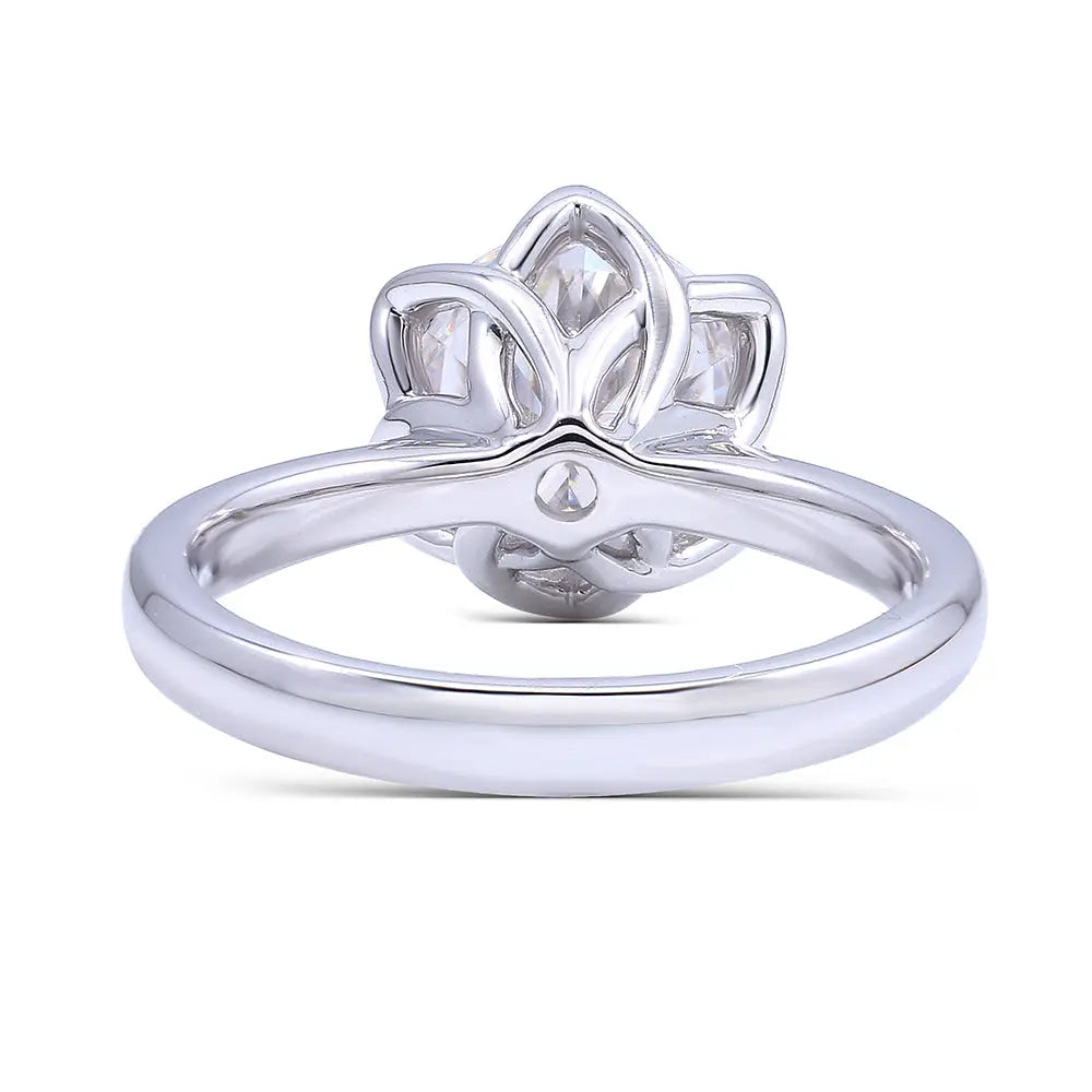 14k White Gold Solitaire Moissanite Ring 2ct Moissanite Engagement Rings & Jewelry | Luxus Moissanite / 2 Carat