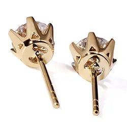 14k Yellow Gold Stud Moissanite Earrings 1ctw Moissanite Engagement Rings & Jewelry | Luxus Moissanite | Stud Earrings Round