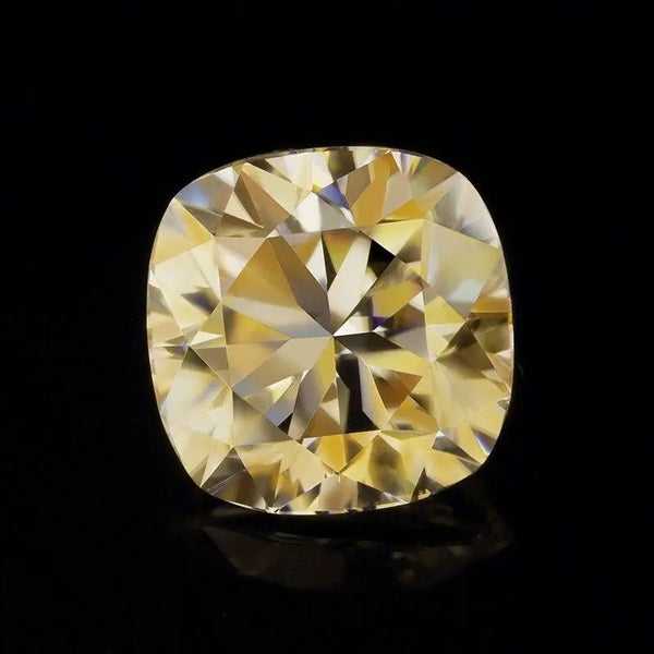 0.5ct - 6.84ct (5mm - 12mm) Cushion Cut Golden Yellow Moissanite Stones Moissanite Engagement Rings & Jewelry | Luxus Moissanite