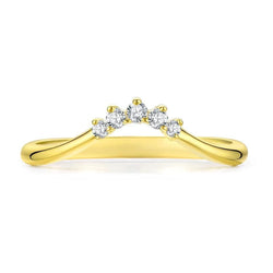 10k /14k Yellow, White, or Rose Gold 5 Stone Moissanite Anniversary Ring 0.11ct Moissanite Engagement Rings & Jewelry | Luxus Moissanite