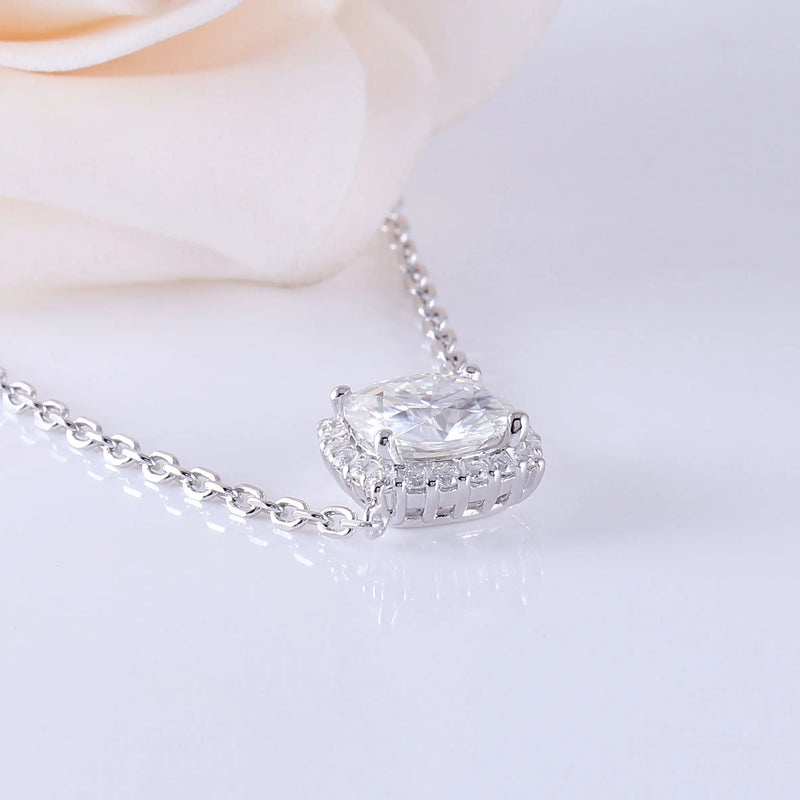 10k White / Rose / Yellow Gold Halo Moissanite Bracelet 2ct Cushion Cut Center Stone Moissanite Engagement Rings & Jewelry | Luxus Moissanite