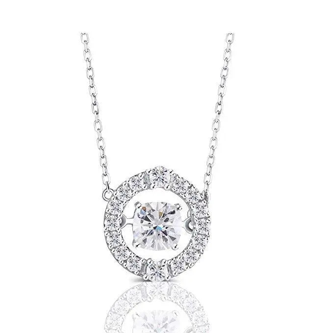 10k White / Yellow / Rose Gold Moissanite Necklace / Pendant 1.5ct Cushion Cut Center Stone Moissanite Engagement Rings & Jewelry | Luxus Moissanite