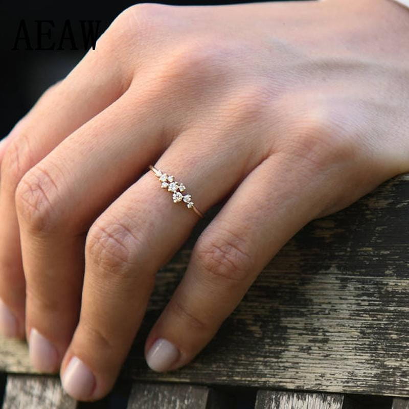 10k White / Yellow / Rose Gold Moissanite Ring 0.3ct Moissanite Engagement Rings & Jewelry | Luxus Moissanite