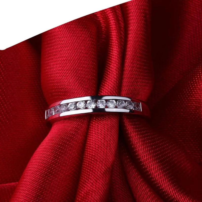 10k White Gold Moissanite Anniversary Wedding Band 0.4ct Moissanite Engagement Rings & Jewelry | Luxus Moissanite