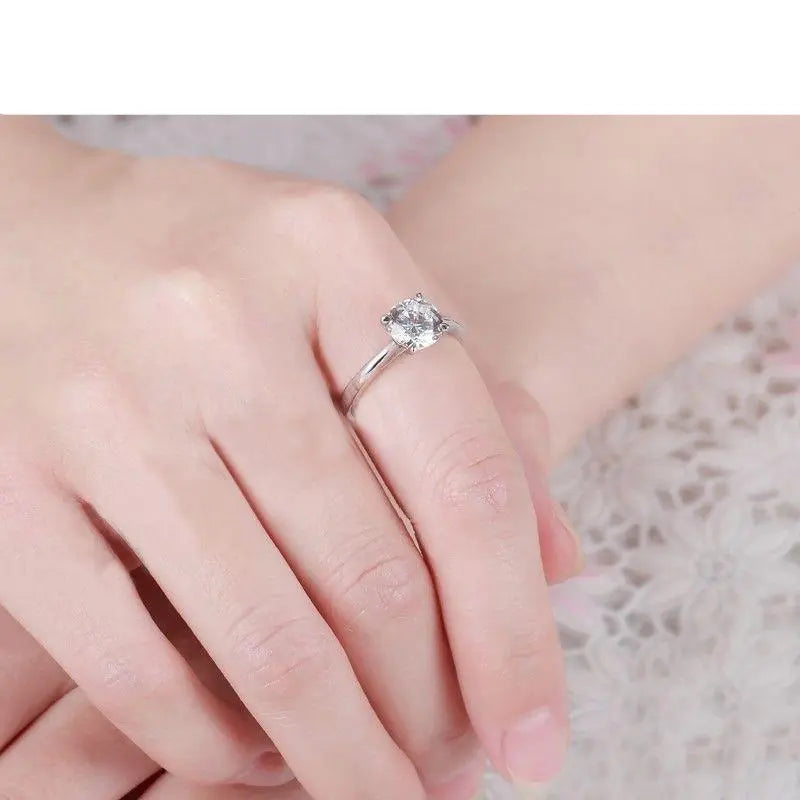 10k White Gold Solitaire Moissanite Ring 1.25ct Moissanite Engagement Rings & Jewelry | Luxus Moissanite