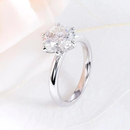 10k White Gold Solitaire Moissanite Ring 1.5ct Moissanite Engagement Rings & Jewelry | Luxus Moissanite | Engagement Rings and Wedding Rings Collection