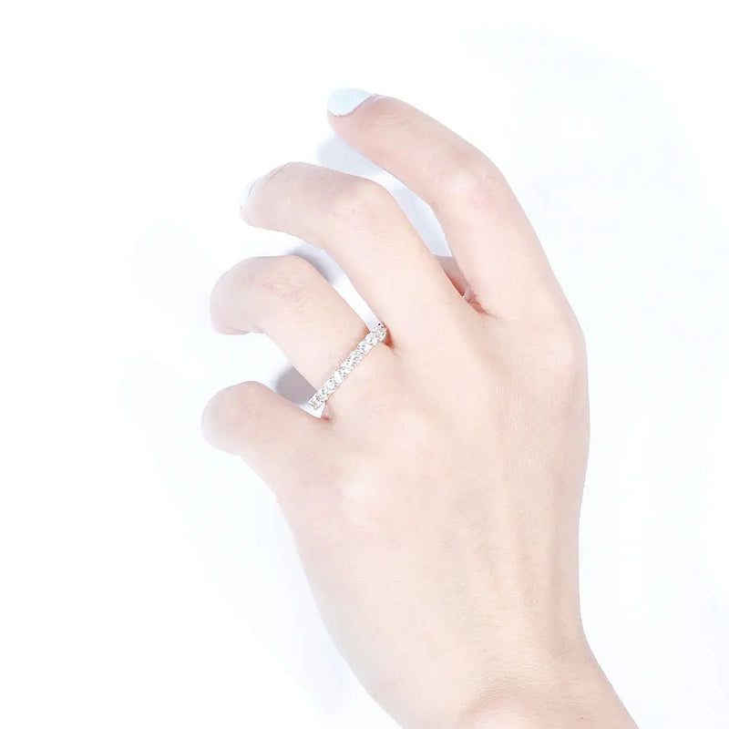 10k Yellow Gold Moissanite Eternity Ring / Wedding Band 1.5 Carat Total Moissanite Engagement Rings & Jewelry | Luxus Moissanite