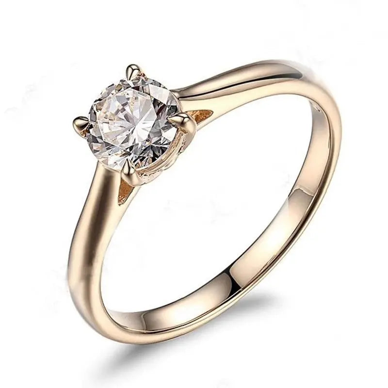 10k Yellow Gold Solitaire Moissanite Ring 1ct Moissanite Engagement Rings & Jewelry | Luxus Moissanite | 10k Yellow Gold Moissanite Ring