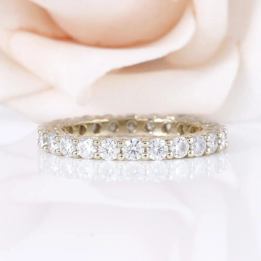 10k Yellow, Rose, White Gold Moissanite Eternity Ring 1.44ct Total Moissanite Engagement Rings & Jewelry | Luxus Moissanite | Most Beautiful Engagement Ring