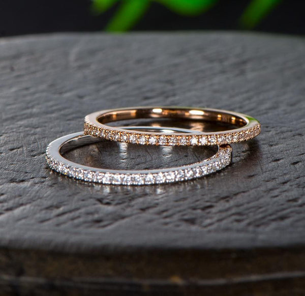 White and rose gold deals eternity ring