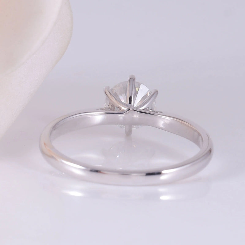 14k / 18k White Gold Moissanite Solitaire Ring 1ct Moissanite Engagement Rings & Jewelry | Luxus Moissanite