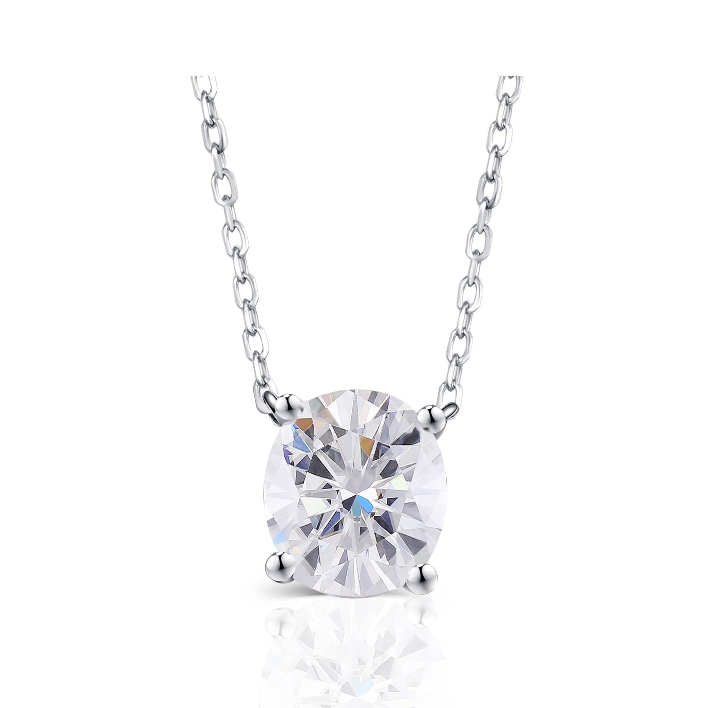 14k Rose / White / Yellow Gold Options Moissanite Best Initial Necklace 2ct Oval Stone Moissanite Engagement Rings & Jewelry | Luxus Moissanite