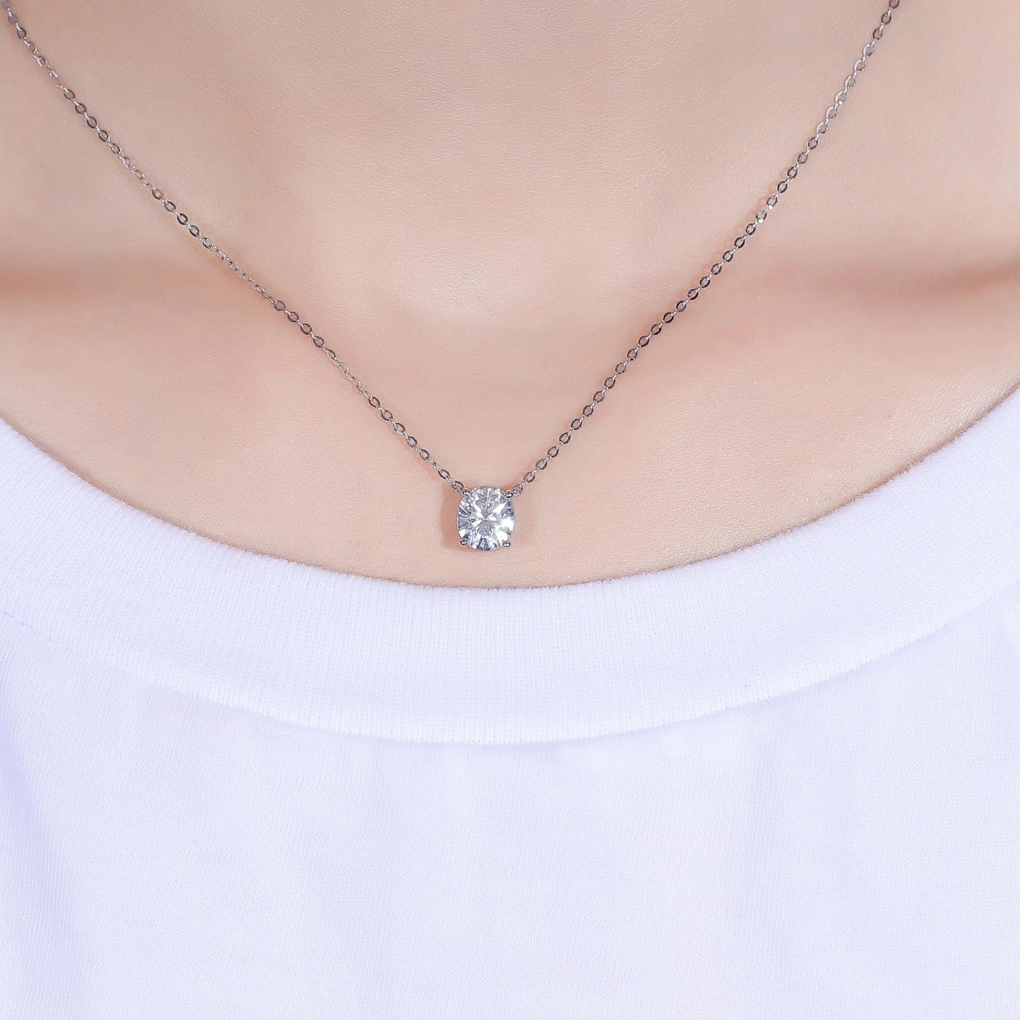 14k Rose / White / Yellow Gold Options Moissanite Best Initial Necklace 2ct Oval Stone Moissanite Engagement Rings & Jewelry | Luxus Moissanite