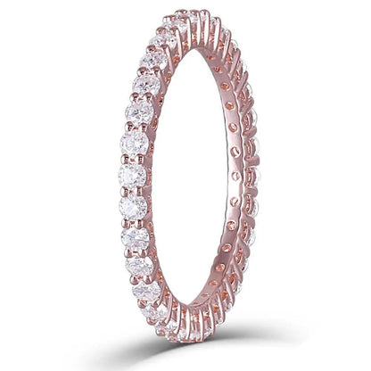 14k Rose Gold Eternity Ring / Wedding Band 0.75ct Total Moissanite Engagement Rings & Jewelry | Luxus Moissanite | Eternity Band for WomenEternity Band for Women