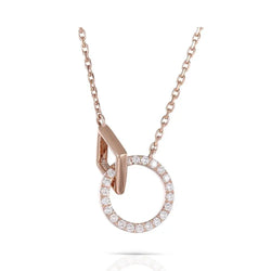 14k Rose Gold Moissanite Necklace Moissanite Engagement Rings & Jewelry | Luxus Moissanite