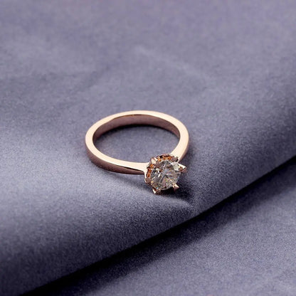 14k Rose Gold Solitaire Moissanite Ring 1ct Moissanite Engagement Rings & Jewelry | Luxus Moissanite | Unique Engagement Rings Rose Gold