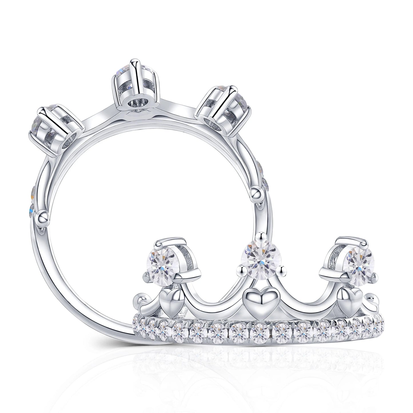 14k White Gold 3 Stone Moissanite Ring Approx. 0.8ct Total Moissanite Engagement Rings & Jewelry | Luxus Moissanite | Unique Engagement Rings Non Traditional