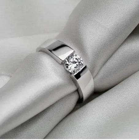 Real Diamond Mens Princess Diamond Ring