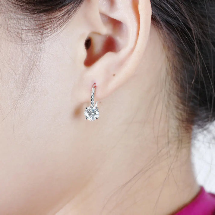 4 Carat Moissanite Drop Earrings