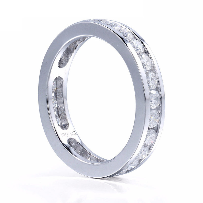 14k White Gold Moissanite Eternity Ring 1.6ct Total Moissanite Engagement Rings & Jewelry | Luxus Moissanite