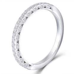 14k White Gold Moissanite Half Eternity / Anniversary Band 0.29ct Moissanite Engagement Rings & Jewelry | Luxus Moissanite
