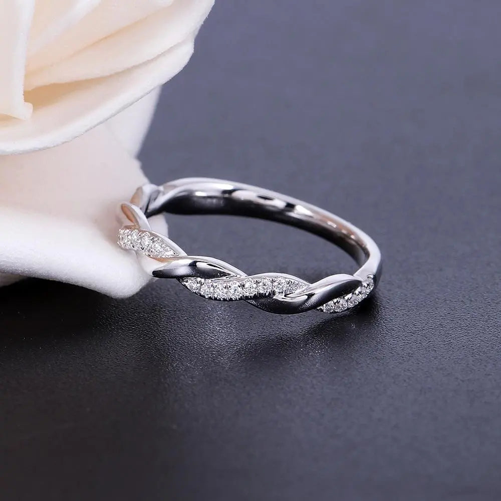 14k White Gold Moissanite Half Eternity Ring / Wedding Band 0.35ct Total Moissanite Engagement Rings & Jewelry | Luxus Moissanite | Wedding Ring Half Eternity