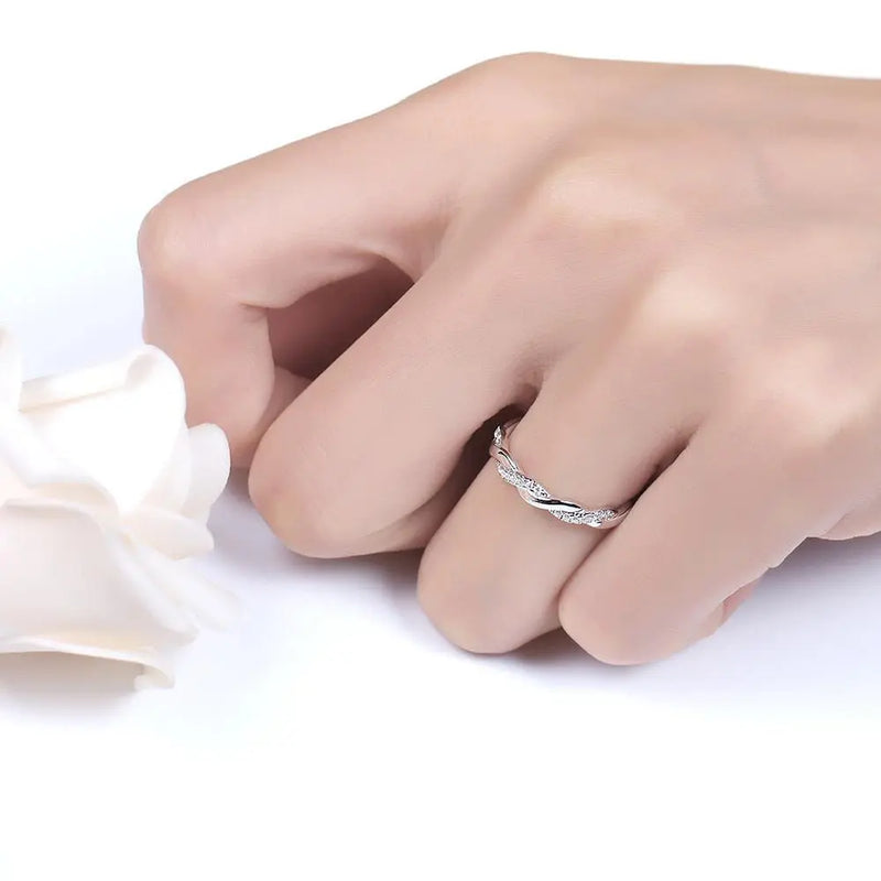 14k White Gold Moissanite Half Eternity Ring / Wedding Band 0.35ct Total Moissanite Engagement Rings & Jewelry | Luxus Moissanite