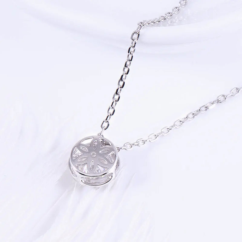 14k White Gold Moissanite Necklace / Pendant 1.3ct Total Moissanite Engagement Rings & Jewelry | Luxus Moissanite
