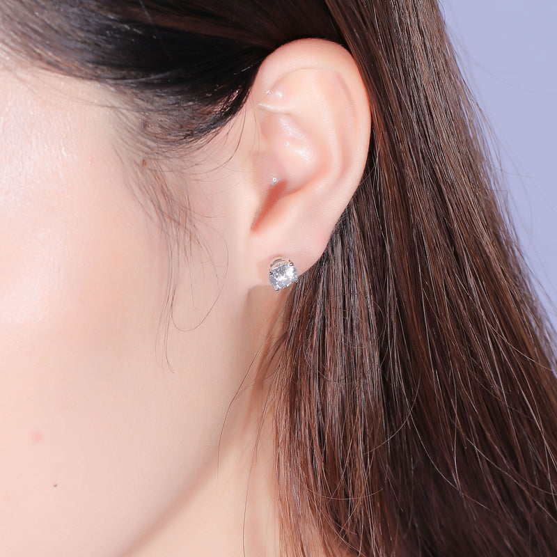 14k White Gold Moissanite Stiud Earrings 2ctw Moissanite Engagement Rings & Jewelry | Luxus Moissanite