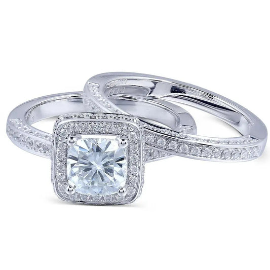 14k White Gold Moissanite Wedding Set (Rings Can Be Bought Separately) Moissanite Engagement Rings & Jewelry | Affordable Jewelry Sets 
 } Affordable Jewelry Sets  | Luxus Moissanite