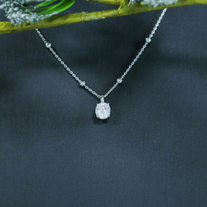 14k White Gold Oval Moissanite Necklace 2ct Moissanite Engagement Rings & Jewelry | Luxus Moissanite | Necklace Set for Women