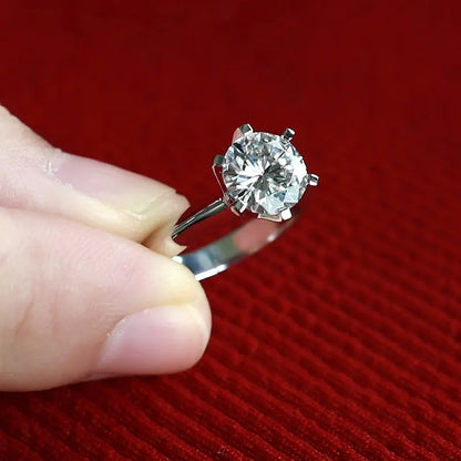 14k White Gold Solitaire Moissanite Engagement Ring 1.5ct Moissanite Engagement Rings & Jewelry | Luxus Moissanite | 14k White Gold Promise Rings for Her