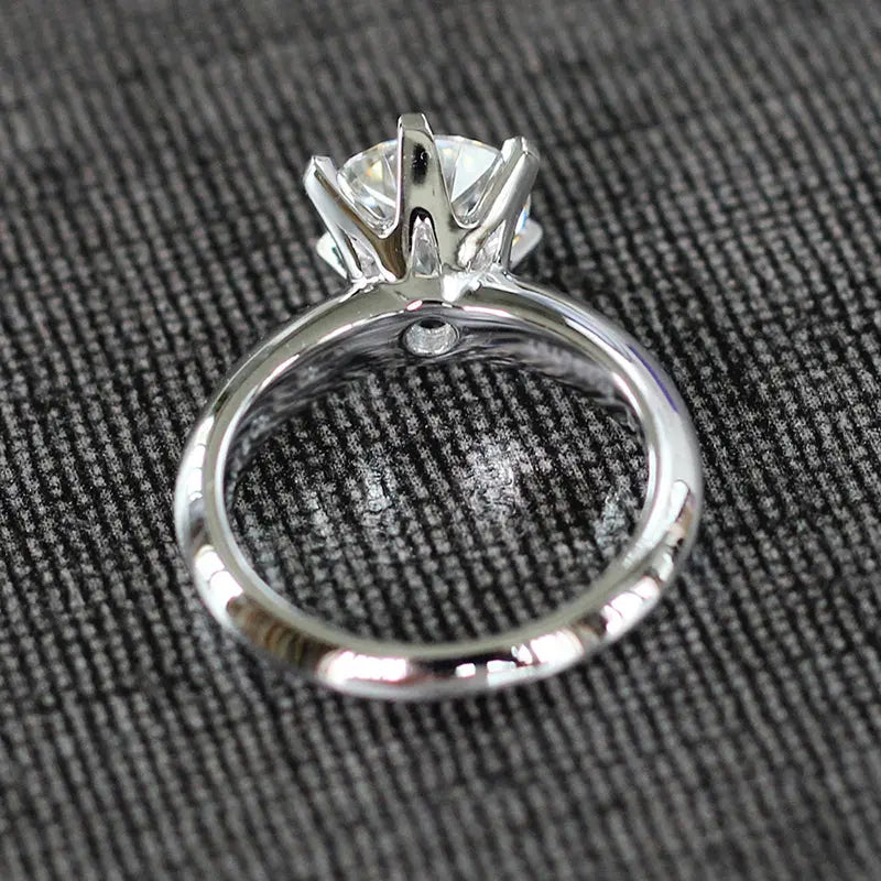 14k White Gold Solitaire Moissanite Engagement Ring 1.5ct Moissanite Engagement Rings & Jewelry | Luxus Moissanite | 14k White Gold Promise Rings for Her