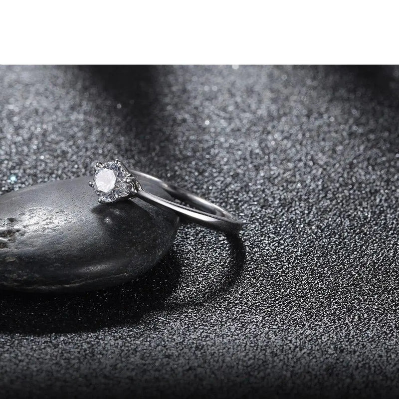 14k White Gold Solitaire Moissanite Ring 0.5ct Moissanite Engagement Rings & Jewelry | Luxus Moissanite