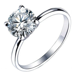 14k White Gold Solitaire Moissanite Ring 1.5ct Moissanite Engagement Rings & Jewelry | Luxus Moissanite