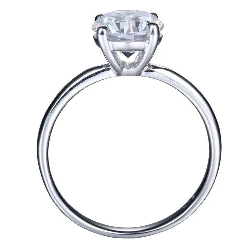 14k White Gold Solitaire Moissanite Ring 1.5ct Moissanite Engagement Rings & Jewelry | Luxus Moissanite | Awesome Engagement Rings