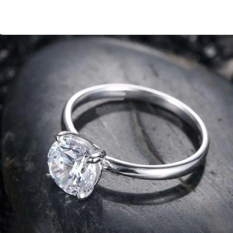 14k White Gold Solitaire Moissanite Ring 1.5ct Moissanite Engagement Rings & Jewelry | Luxus Moissanite | Awesome Engagement Rings