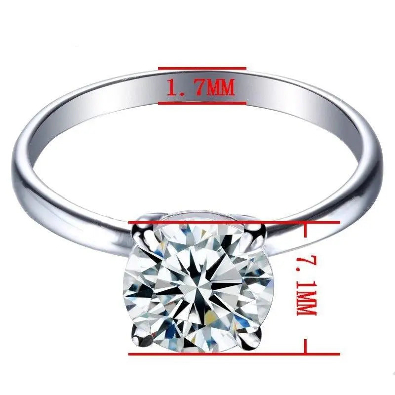 14k White Gold Solitaire Moissanite Ring 1.5ct Moissanite Engagement Rings & Jewelry | Luxus Moissanite
