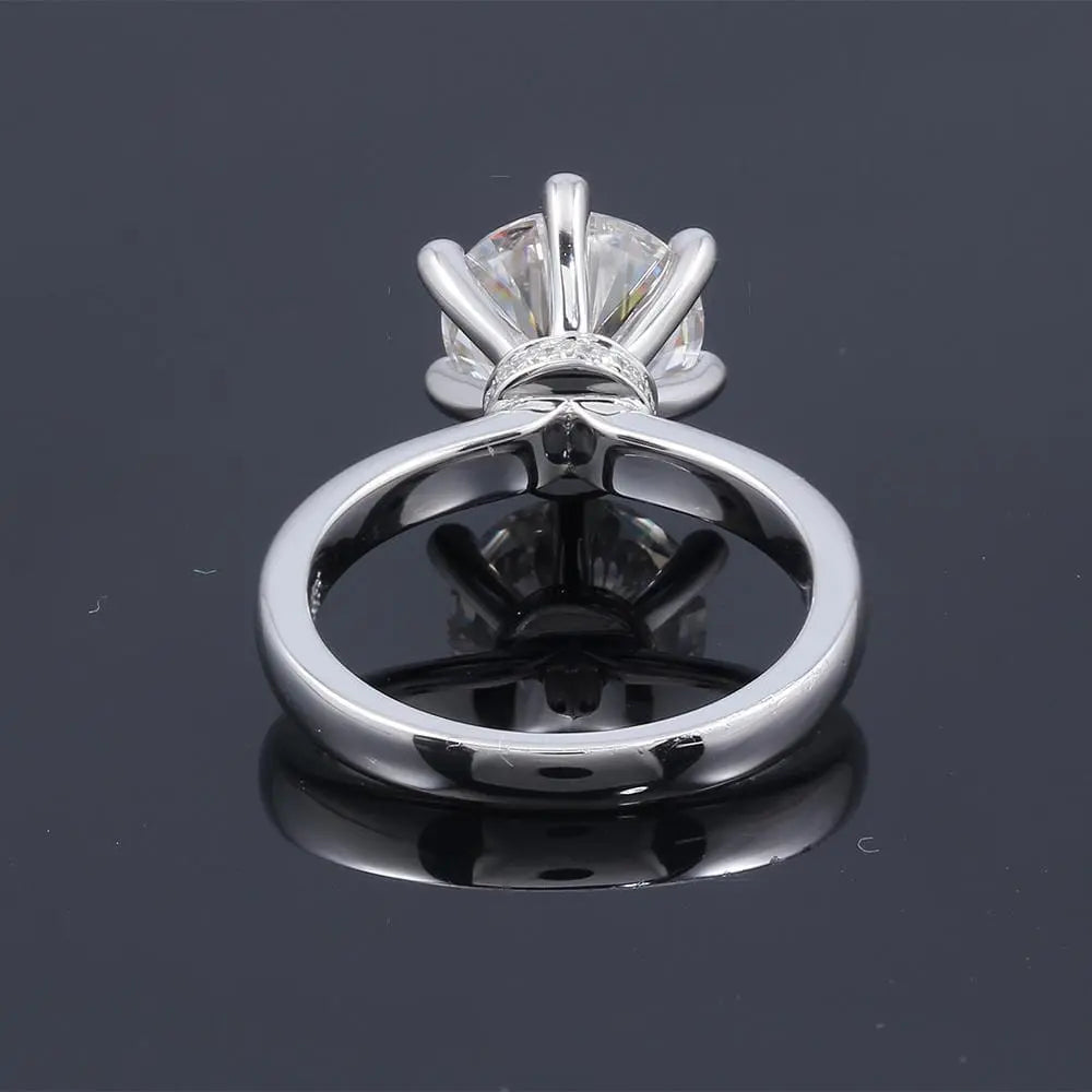 14k White Gold Solitaire Moissanite Ring 1ct - 5ct Options Moissanite Engagement Rings & Jewelry | Luxus Moissanite