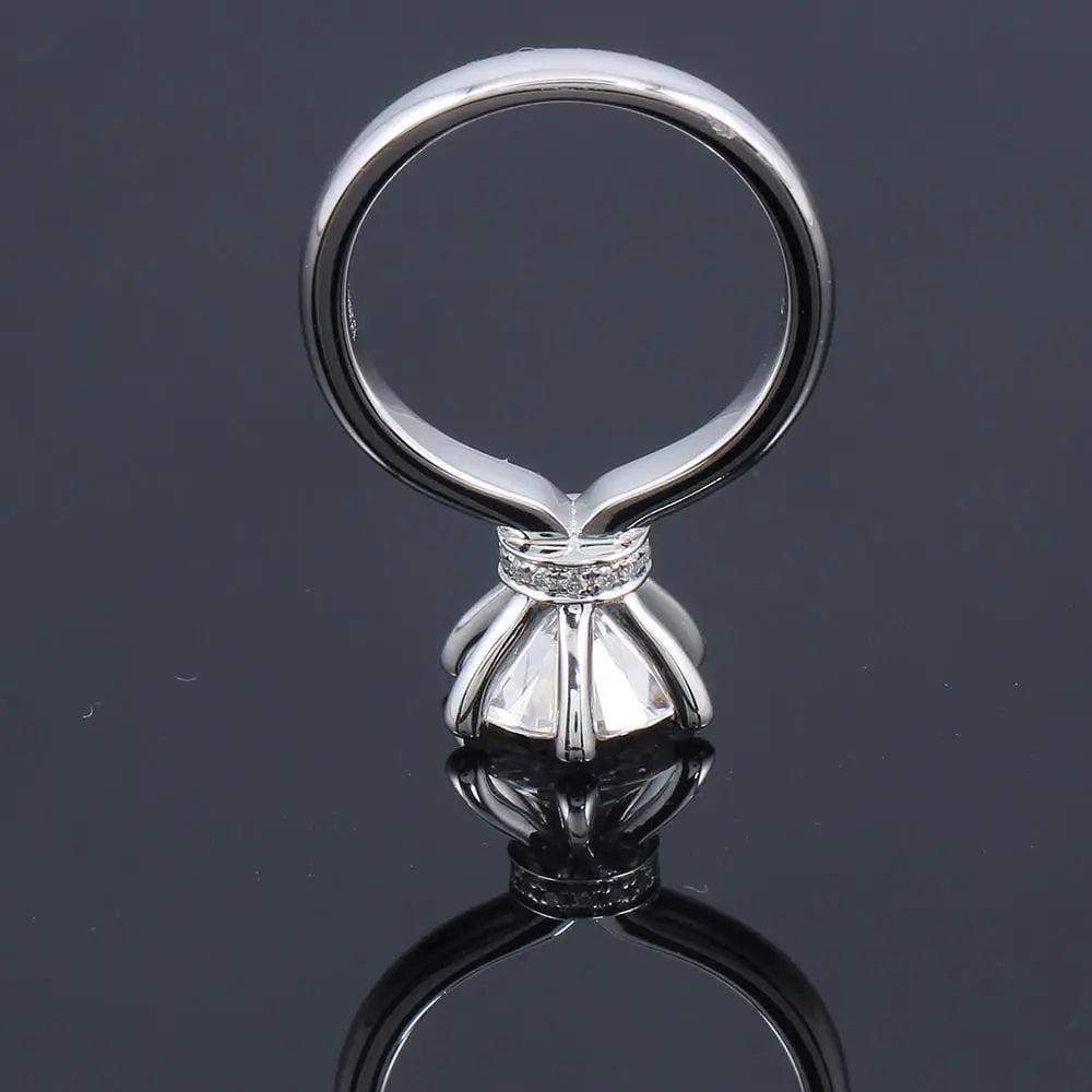 14k White Gold Solitaire Moissanite Ring 1ct - 5ct Options Moissanite Engagement Rings & Jewelry | Luxus Moissanite