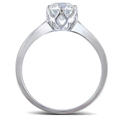 14k White Gold Solitaire Moissanite Ring 1ct Moissanite Engagement Rings & Jewelry | Gold Women Wedding Rings | Luxus Moissanite
