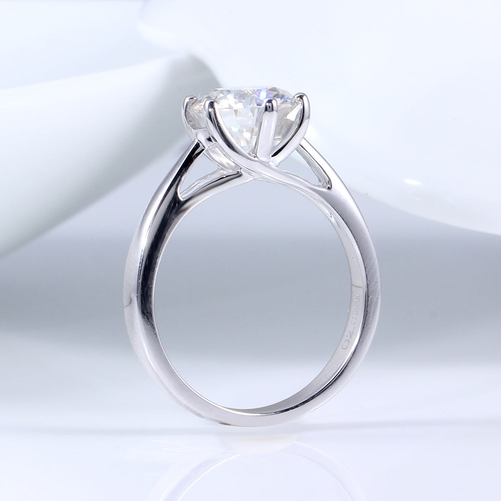 14k White Gold Solitaire Moissanite Ring 2ct Moissanite Engagement Rings & Jewelry | Luxus Moissanite /  Solitaire Ring 