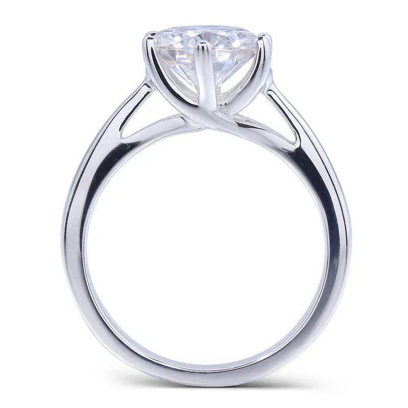 14k White Gold Solitaire Moissanite Ring 2ct Moissanite Engagement Rings & Jewelry | Luxus Moissanite