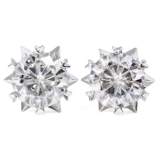 14k White Gold Stud Moissanite Earrings 1.2ctw Moissanite Engagement Rings & Jewelry | Luxus Moissanite | Beautiful Unique Jewelry 