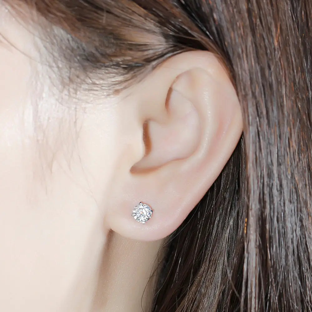 1CTW Moissanite purchases Earring studs