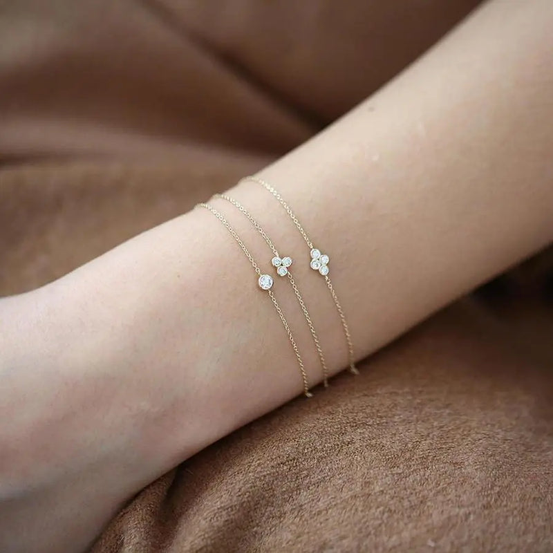 14k Yellow Gold Different Moissanite Bracelet Options Moissanite Engagement Rings & Jewelry | Luxus Moissanite