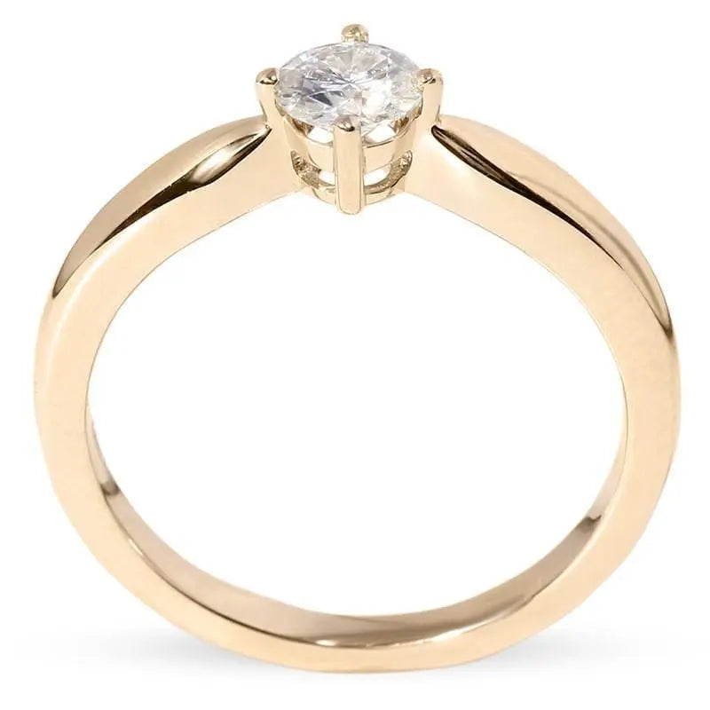 14k Yellow Gold Solitaire Moissanite Ring 0.5ct Moissanite Engagement Rings & Jewelry | Luxus Moissanite | Female Wedding Rings Gold Yellow / Yellow Gold Collection